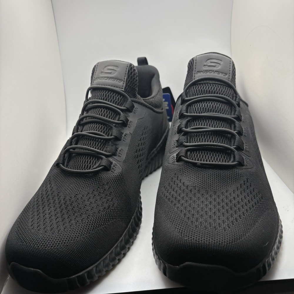 SKECHERS Summit Colsin Mens Slip-On Slip Resistant Black Sneaker 77188W Size 11W